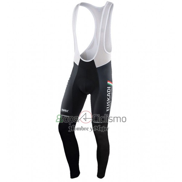 Euskadi Ropa Ciclismo Culotte Largo 2017 Hombre Mangas Largas Negro y Verde